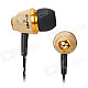 Awei Stylish In-Ear Earphone for Iphone / Cell Phone / MP3 / MP4 - Wood Color (3.5mm Jack)