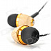 Awei Stylish In-Ear Earphone for Iphone / Cell Phone / MP3 / MP4 - Wood Color (3.5mm Jack)