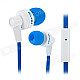 AWEI ES700I Stylish In-Ear Earphone w/ Microphone - Blue + White (3.5mm-Plug / 130cm-Cable)