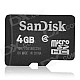 SanDisk C4-TF4G Micro SDHC / TF Memory Card - Black (4GB / Class 4)