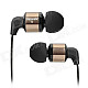 Awei Stylish In-Ear Earphone w/ Microphone for Cell Phone / MP3 / MP4 - Coffee + Black