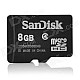 SanDisk C4-TF8G Micro SDHC / TF Memory Card - Black (8GB / Class 4)
