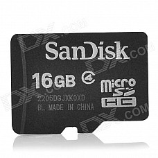 SanDisk C4-TF16G Micro SDHC / TF Memory Card - Black (16GB / Class 4)