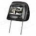 7" HD LCD Screen Car Headrest Monitor w/ Remote Controller / AV-IN - Black (2 PCS)
