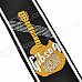 Durable Adjustable Nylon + Leather Guitar Strap - Black + White + Yellow (146cm)