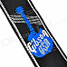 Durable Adjustable Nylon + Leather Guitar Strap - Black + White + Blue (146cm)