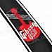 Durable Adjustable Nylon + Leather Guitar Strap - Red + Black + White (142cm)