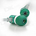 XKDUN CK-820 Stylish In-Ear Earphone w/ Microphone - Dark Green + White (3.5mm Jack)