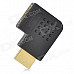 Gold Plated Right Angle HDMI Male to Female Adapter / Converter - Black