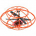 UFO Frame Style Rechargeable 3-CH IR Controlled R/C Toy - Orange