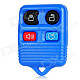 Replacement 4-Button Smart Key Housing Case for Ford - Dark Blue