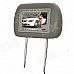 7" LCD Screen Car Headrest Monitor w/ Remote Controller / AV-IN - Grey (2 PCS)