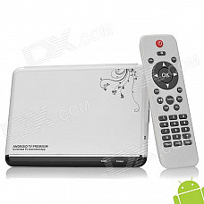 ATV-108 Android 4.0 AMLOGIC Cortex A9 1GB DDR3 4G ROM Mini PC w/ MIC / HDMI / AV / Lan / OTG - White