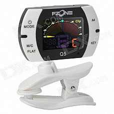 Q5 Instrument 1.2" 3-Color Display Clip-On Tuner - Black + White (1 x CR2032)