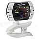 Q5 Instrument 1.2" 3-Color Display Clip-On Tuner - Black + White (1 x CR2032)