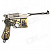 Mauser Pistol Battle Dragon Gun Shaped Alloy Keychain - Copper