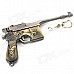 Mauser Pistol Battle Dragon Gun Shaped Alloy Keychain - Copper