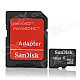 Sandisk Micro SD Memory Card w/ SD Card Adapter (16GB / Class 4)