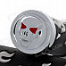 Motorcycle Skull Flame Pattern Non-Slip Rubber Handlebar Covers - Grey + Silver + Black (2 PCS)