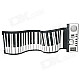 Portable 49-Key Waterproof Silicone Soft Keyboard Piano - Black + White (4 x AA)