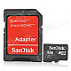 SanDisk Micro SD TF Card w/ SD Adapter - Black (2GB)