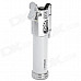 Windproof Flame Adjustable Butane Gas Jet Lighter - White + Silver