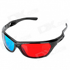 Universal 3D Plastic Frame Glasses - Black + Red + Blue