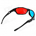 Universal 3D Plastic Frame Glasses - Black + Red + Blue