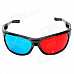 Universal 3D Plastic Frame Glasses - Black + Red + Blue