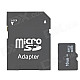 Micro SD TF Card w/ SD Adapter - Black (16GB / Class 4)