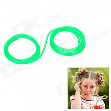 Funny Silicone Straw Drinking Glasses - Green