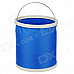 Portable Folding Water Bucket for Car / Camping Usage - Blue