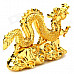 Stylish Dragon Shaped Alloy + Iron Windproof Gas Lighter - Golden