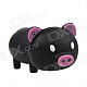 Cute Cartoon Pig Style USB 2.0 Flash Drive - Black (4GB)