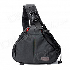 Caden K1 Professional Triangle Crossbody Shoulder Bag for DSLR Camera - Black