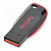 SanDisk CZ50 USB 2.0 Flash Drive - Red + Black (32GB)