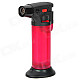 Windproof Flame Adjustable Gas Lighter w/ Stand - Deep Red + Black