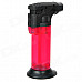 Windproof Flame Adjustable Gas Lighter w/ Stand - Deep Red + Black