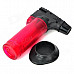 Windproof Flame Adjustable Gas Lighter w/ Stand - Deep Red + Black