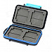 JJC Water Proof Plastic CF / SD Memory Card Case - Black + Blue