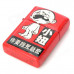 Funny Boy Pattern Stainless Steel Fuel Lighter - Red