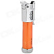 Windproof Flame Adjustable Butane Gas Jet Lighter - Orange + Silver