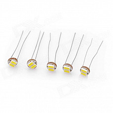 D&Z DZ-2SW 0.12W 20lm 6500K 2-SMD 3014 LED White Light Instrument Lamps - Yellow (5 PCS)