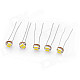 D&Z DZ-2SW 0.12W 20lm 6500K 2-SMD 3014 LED White Light Instrument Lamps - Yellow (5 PCS)