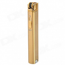 Long Strip Stainless Steel Butane Gas Lighter - Golden