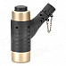 Plastic Windproof Butane Jet Torch Lighter - Black + Golden