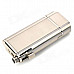 Dolphin Pattern Windproof Dual-Flame Butane Gas Lighter - Silver