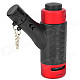 Refillable Windproof Butane Gas Jet Lighter w/ Safe Lock - Black + Red