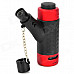 Refillable Windproof Butane Gas Jet Lighter w/ Safe Lock - Black + Red