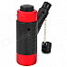 Refillable Windproof Butane Gas Jet Lighter w/ Safe Lock - Black + Red